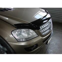 Дефлектор капота Mercedes МL Класс, 2005-2011 темный
